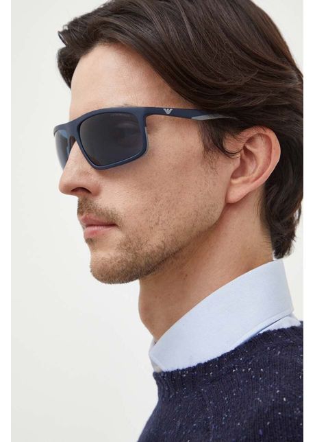 Emporio armani ochelari de soare barbati culoarea albastru marin