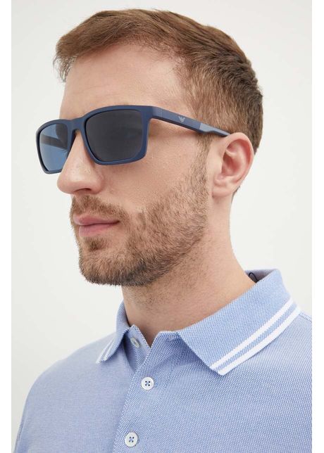Emporio armani ochelari de soare barbati culoarea albastru marin