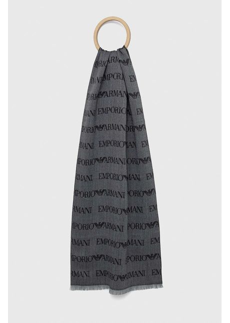 Emporio armani sal de lana culoarea gri modelator