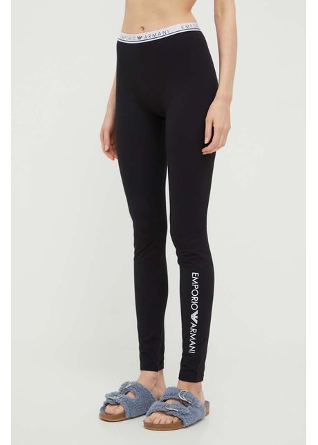 Emporio armani underwear jambiere de lounge culoarea negru cu imprimeu