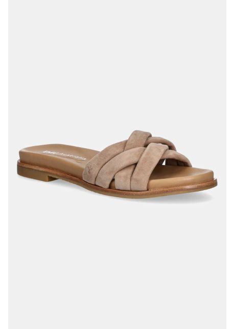 Emu australia papuci din piele ikara femei culoarea bej w13054 camel