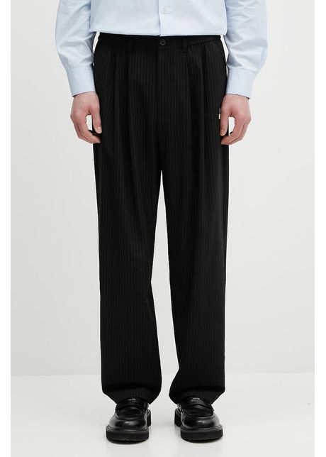 Evisu pantaloni striped taper fit culoarea negru drept 2eshtm5pt1061