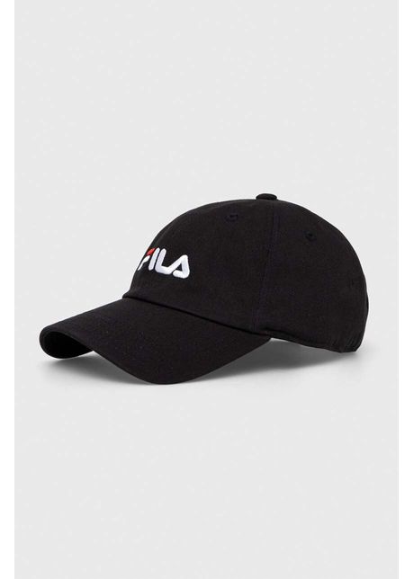 Fila apc de baseball din bumbac culoarea negru cu imprimeu