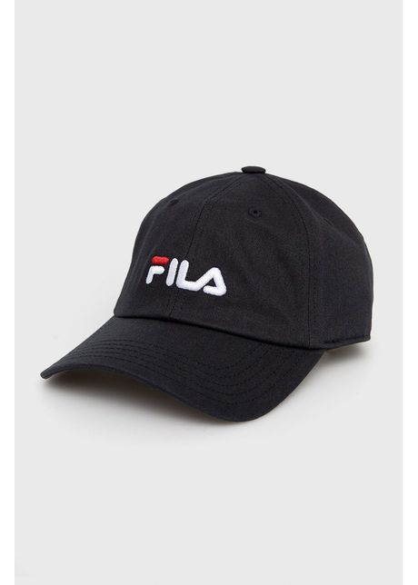 Fila apc din bumbac culoarea negru cu imprimeu
