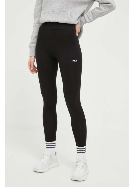 Fila colanti femei culoarea negru cu imprimeu