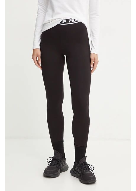 Fila colanti luzzi femei culoarea negru neted faw0901
