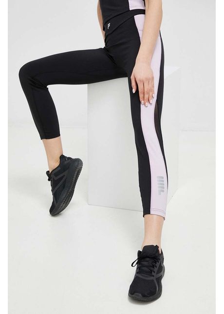 Fila leggins de antrenament redon culoarea negru modelator