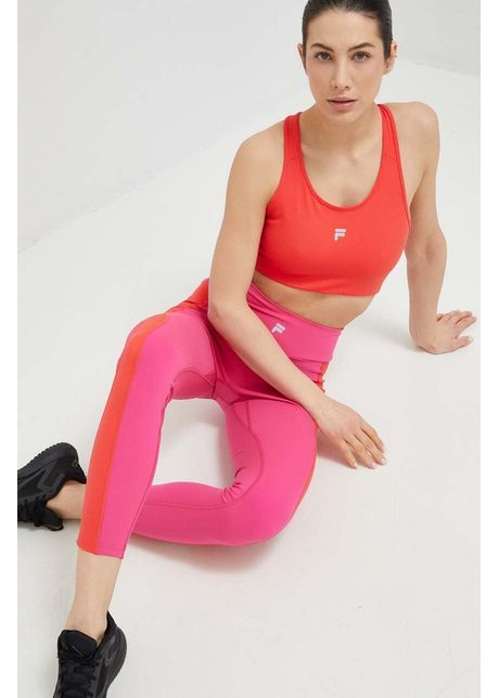 Fila leggins de antrenament redon culoarea roz modelator