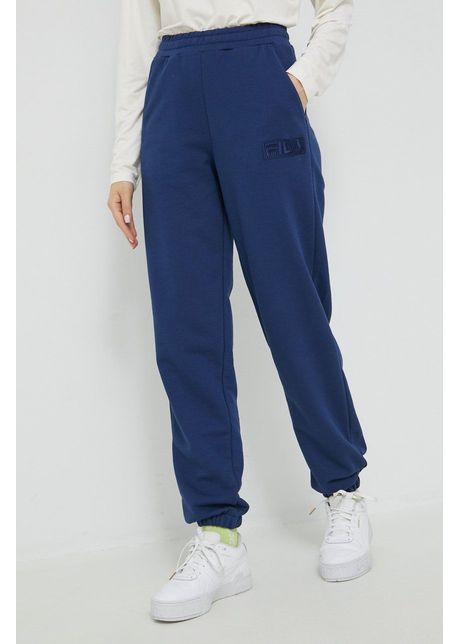 Fila pantaloni de trening femei culoarea albastru marin cu imprimeu