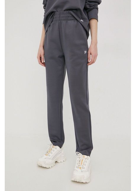 Fila pantaloni de trening femei culoarea gri neted