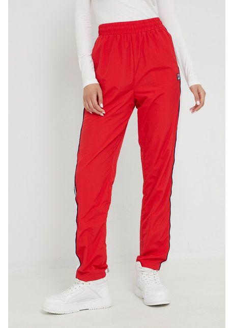 Fila pantaloni de trening femei culoarea rosu modelator