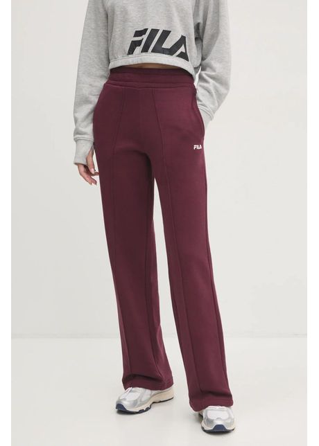 Fila pantaloni de trening lauka culoarea bordo neted faw0910