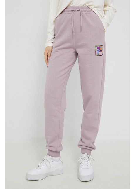 Fila pantaloni femei culoarea roz neted