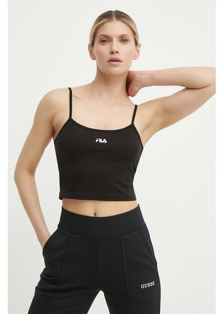 Fila top loni femei culoarea negru faw0745