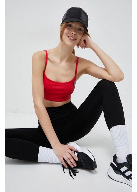 Fila top x hailey bieber femei culoarea rosu