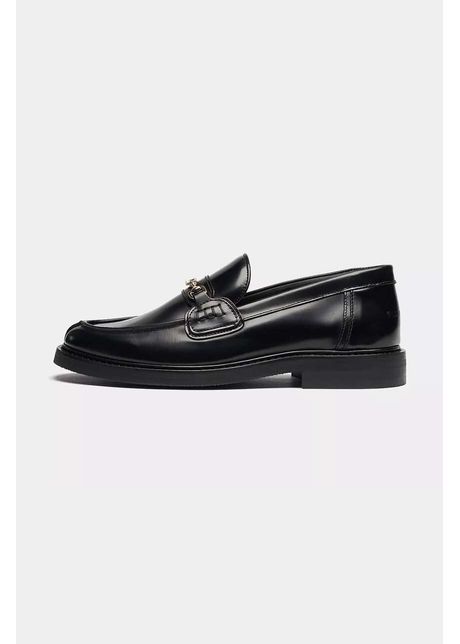 Filling pieces mocasini de piele loafer polido culoarea negru cu toc plat 44233191847