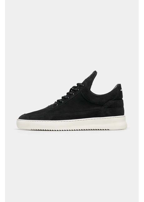 Filling pieces sneakers din piele ntoars low top suede organic culoarea negru 10122791861