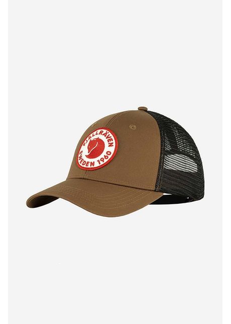 Fjallraven apc langtradarkeps 1960 logo culoarea maro cu imprimeu f78138