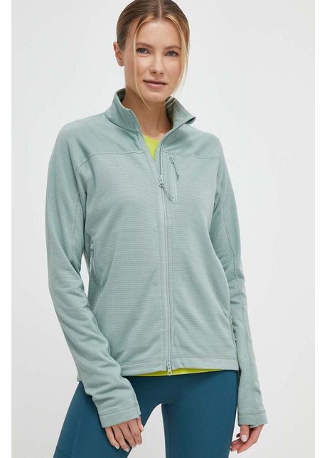 Fjallraven hanorac abisko lite culoarea verde neted f87142