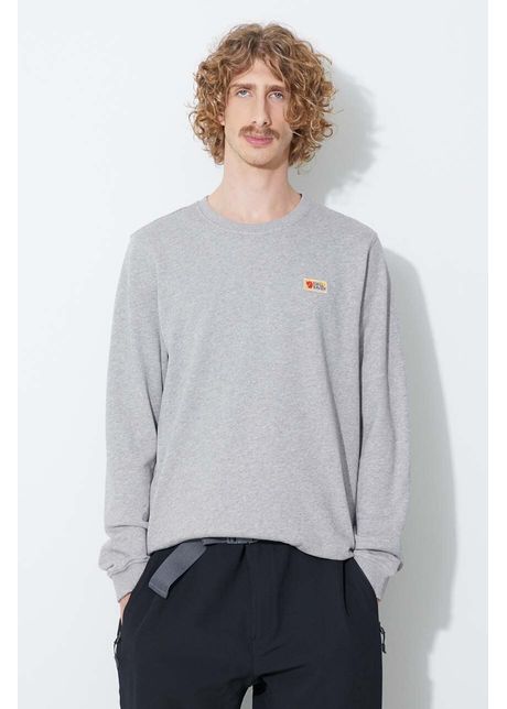 Fjallraven hanorac de bumbac vardag sweater b rba i culoarea negru uni 87070 black
