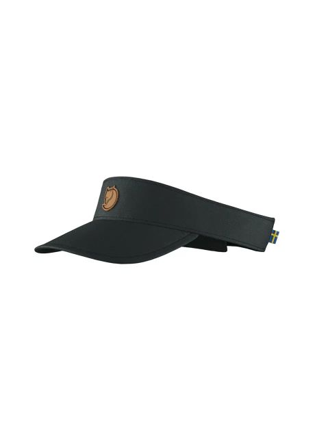 Fjallraven sapca cozoroc abisko culoarea negru cu imprimeu f77409