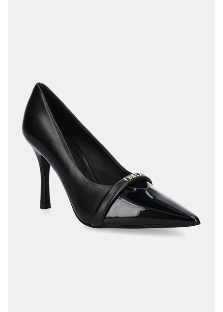Furla stilettos de piele core decollete culoarea negru yi81fcd ne0000 o6000