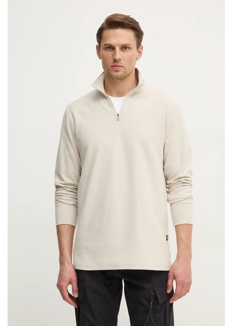 G star longsleeve din bumbac culoarea bej cu imprimeu d26452 d617