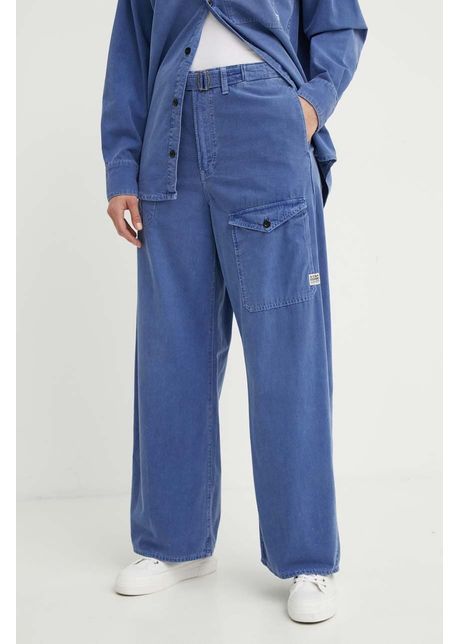 G star pantaloni de bumbac lat high waist d24361 d295