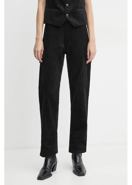 G star pantaloni de catifea cord culoarea negru drept high waist d25761 d727