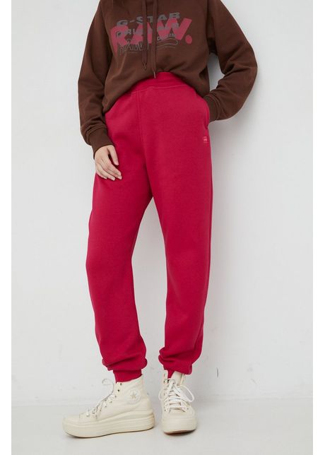 G star pantaloni de trening culoarea roz uni