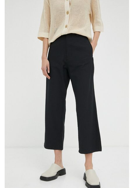 G star pantaloni femei culoarea negru drept high waist