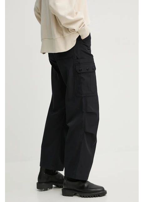 G star pantaloni femei culoarea negru lat high waist d25254 d517