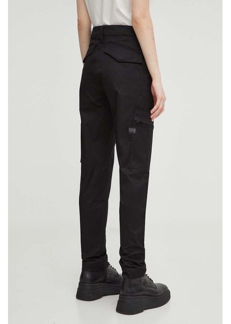 G star pantaloni femei culoarea negru mulata high waist