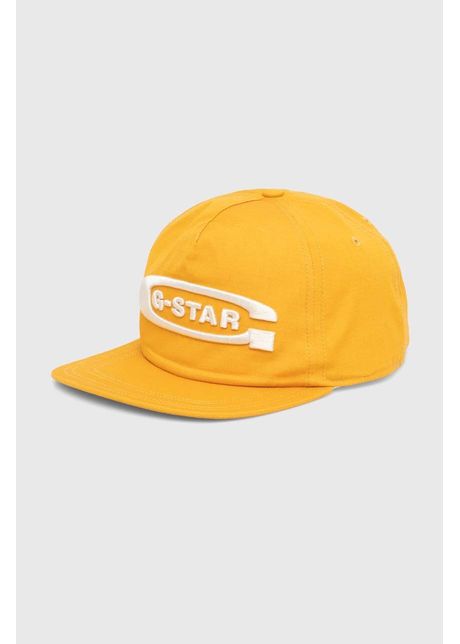 G star raw apc de baseball din bumbac culoarea galben cu imprimeu