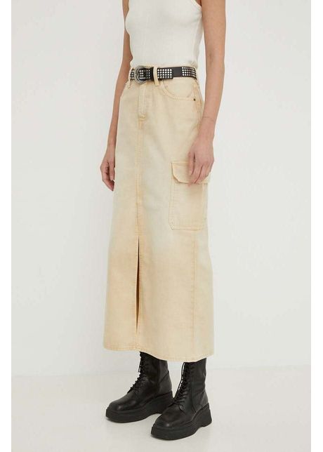 G star raw fust din denim culoarea bej maxi dreapt