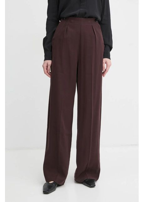 G star raw pantaloni femei culoarea maro lat high waist d25315 d522