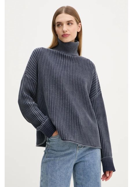 G star raw pulover de bumbac culoarea albastru marin cu guler d25752 d467