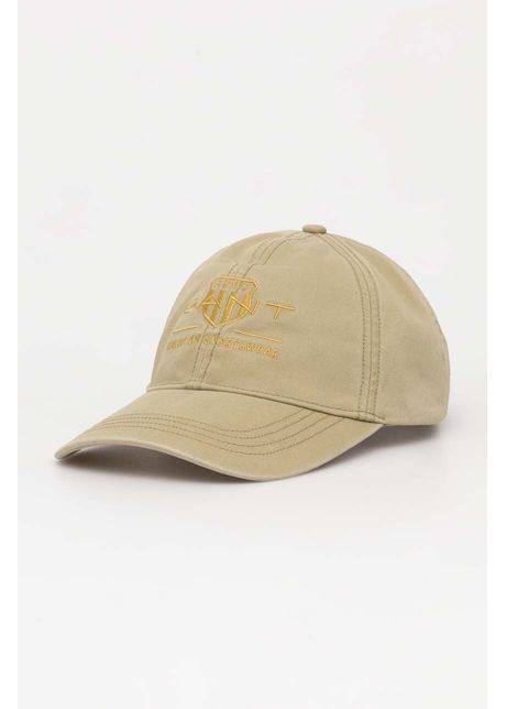 Gant apc de baseball din bumbac culoarea bej cu imprimeu