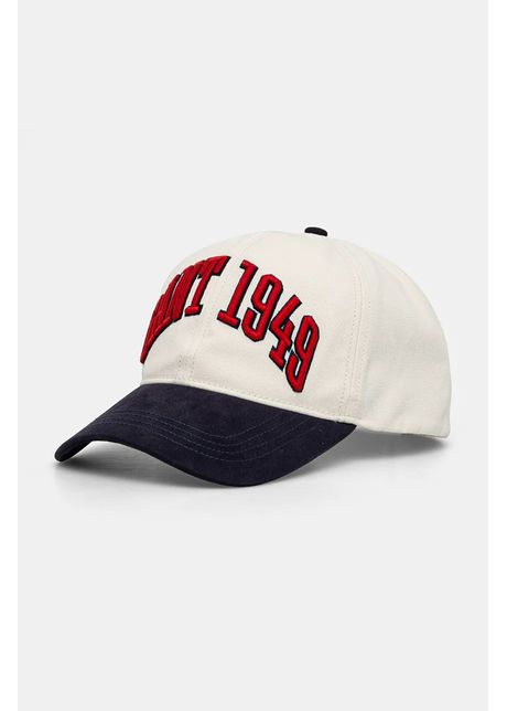 Gant apc de baseball din bumbac culoarea bej cu imprimeu 9950138