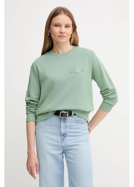 Gant bluză culoarea verde, uni, 4202586