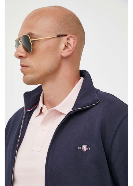 Gant bluza barbati culoarea albastru marin neted