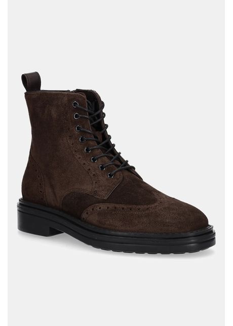 Gant botine de piele întoarsă Boggar culoarea maro, 31643133