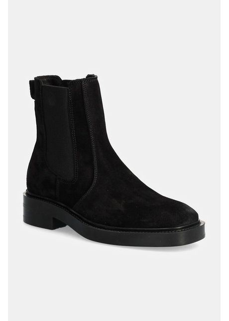 Gant botine din piele intoarsa fallwi femei culoarea negru cu toc plat 29553724 g00