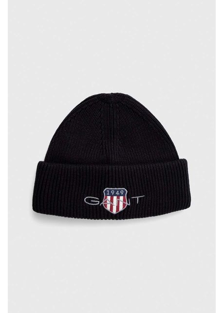 Gant caciula din amestec de lana culoarea negru din tricot gros