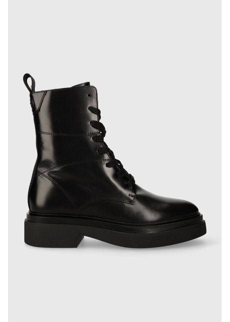 Gant cizme de piele zandrin femei culoarea negru cu platforma 27541381 g00