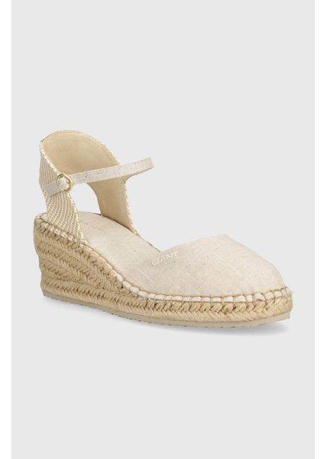 Gant espadrile luliza culoarea bej toc pana 28568614 g22