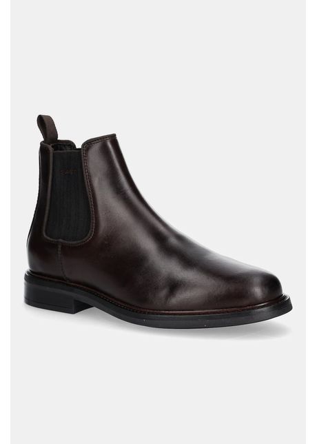 Gant ghete chelsea de piele St Fairkon culoarea maro, 31651089