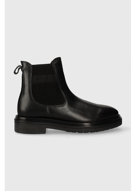 Gant ghete de piele Boggar barbati, culoarea negru, 27651332.G00