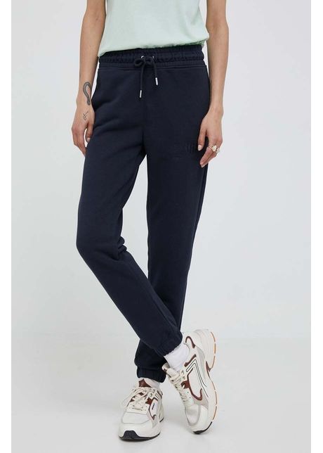 Gant pantaloni de trening culoarea albastru marin neted