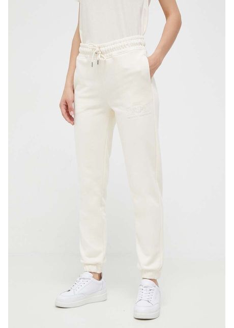 Gant pantaloni de trening culoarea bej neted
